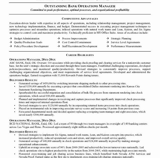 Sample Resume for Banking Operations In India Resume for Banking Operations Resume Examples