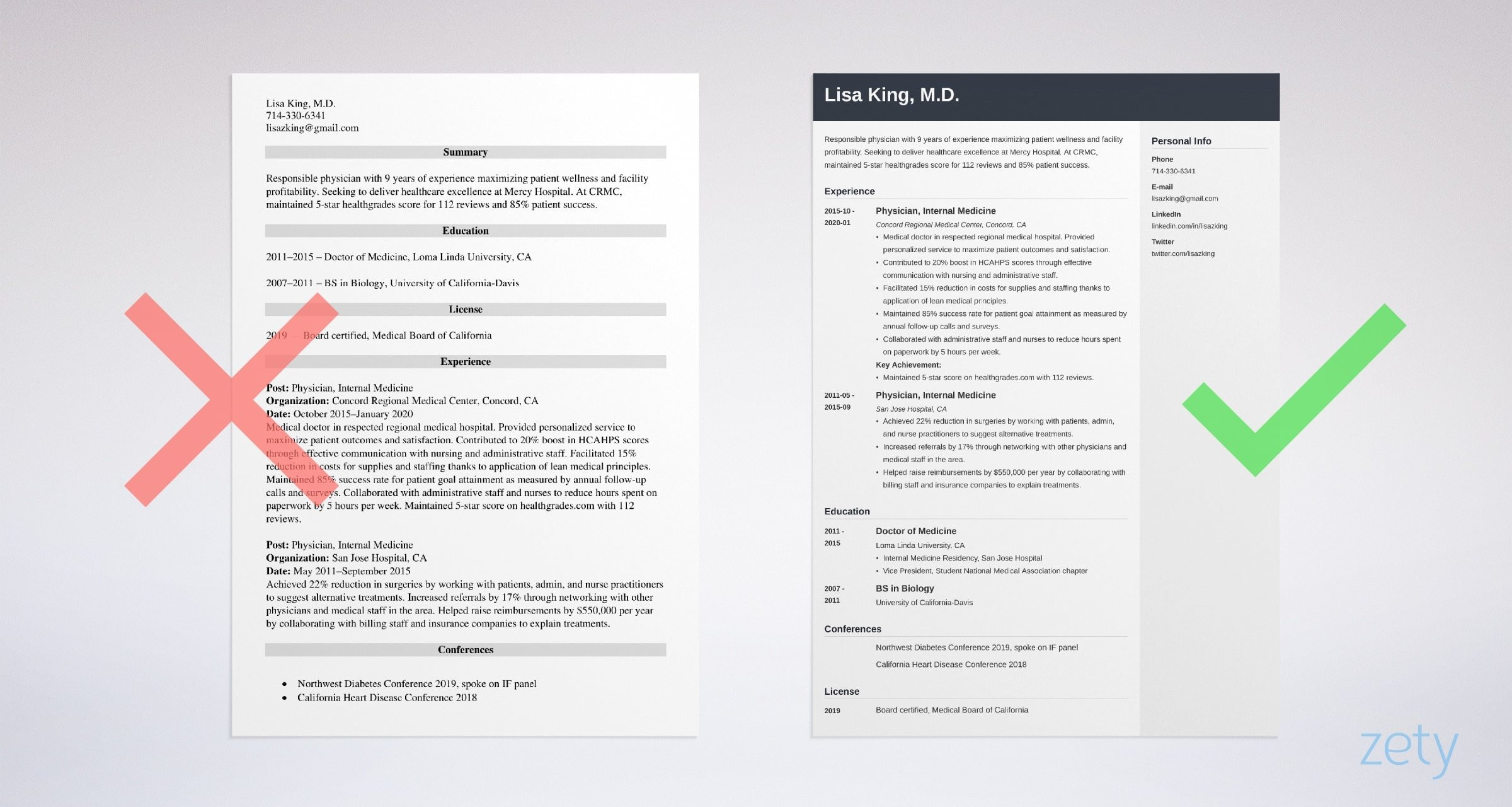 Sample Resume for Healthcare It Jobs Medical Doctor Resume Examples & Tips (lancarrezekiq Md Cv Template)