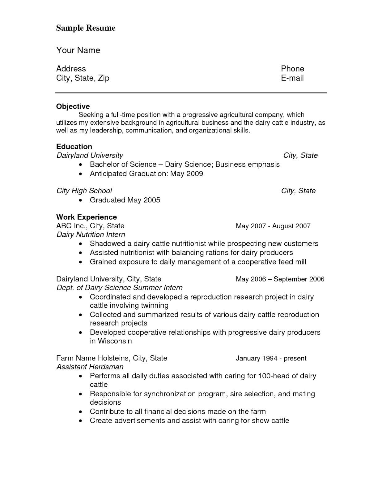 Sample Resume for High School Student Seeking Internship Resume Examples References #examples #references #resume …
