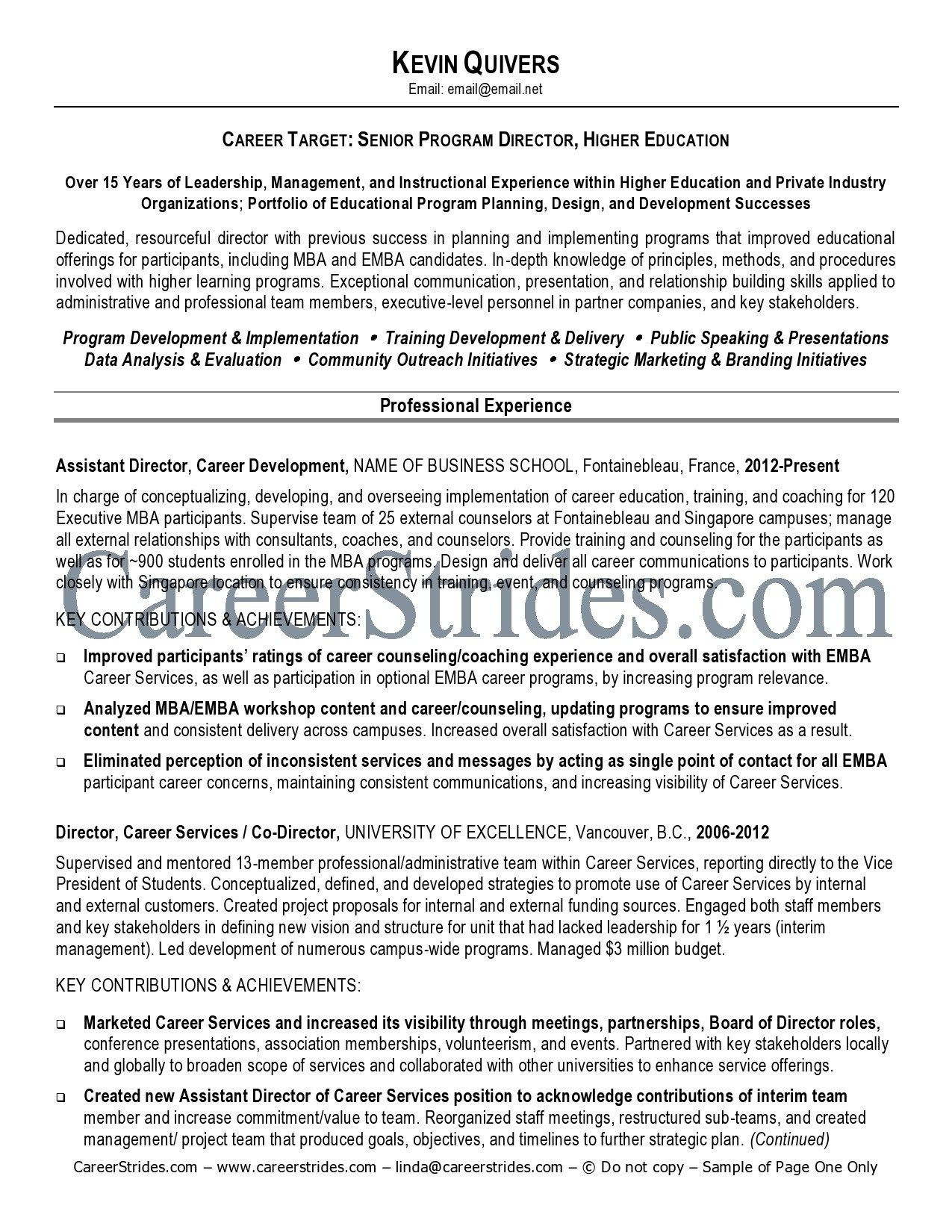 Sample Resume for Higher Education Position Cv Template Higher Education , #cvtemplate #education #higher …