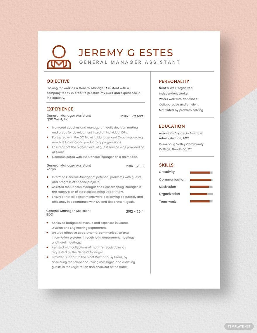 Sample Resume for Night Club Manager Free Free Nightclub General Manager Resume Template – Word, Apple …