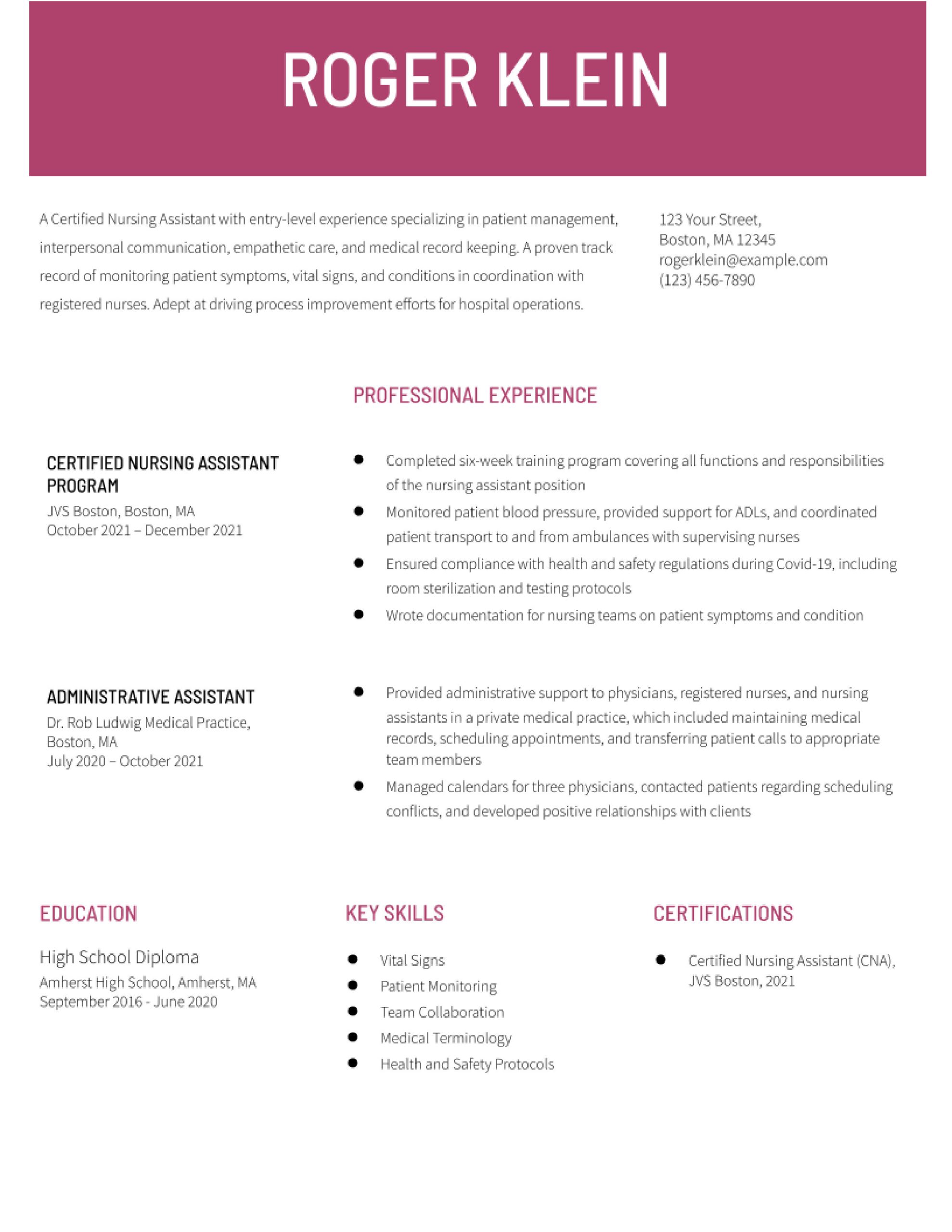 Sample Resume for No Experience Nurses Certified Nursing assistant (no Experience) Resume Examples In …
