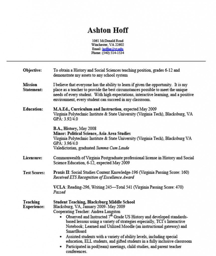 Sample Resume for No Experience Teacher Resume Examples Of Experience , #examples #experience #resume …