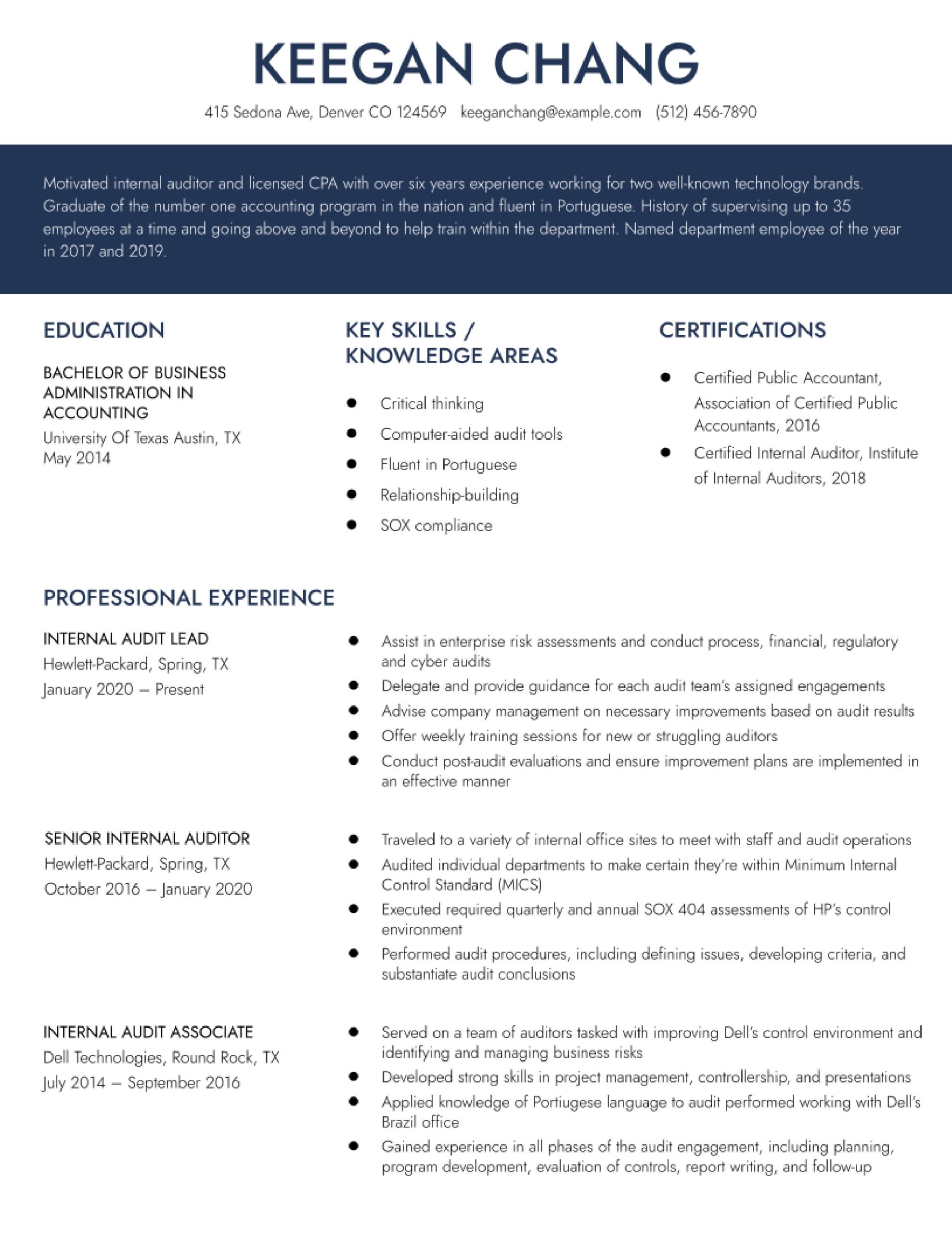 Sample Resume for Public Accounting Manager Certified Public Accountant (cpa) Resume Examples In 2022 …