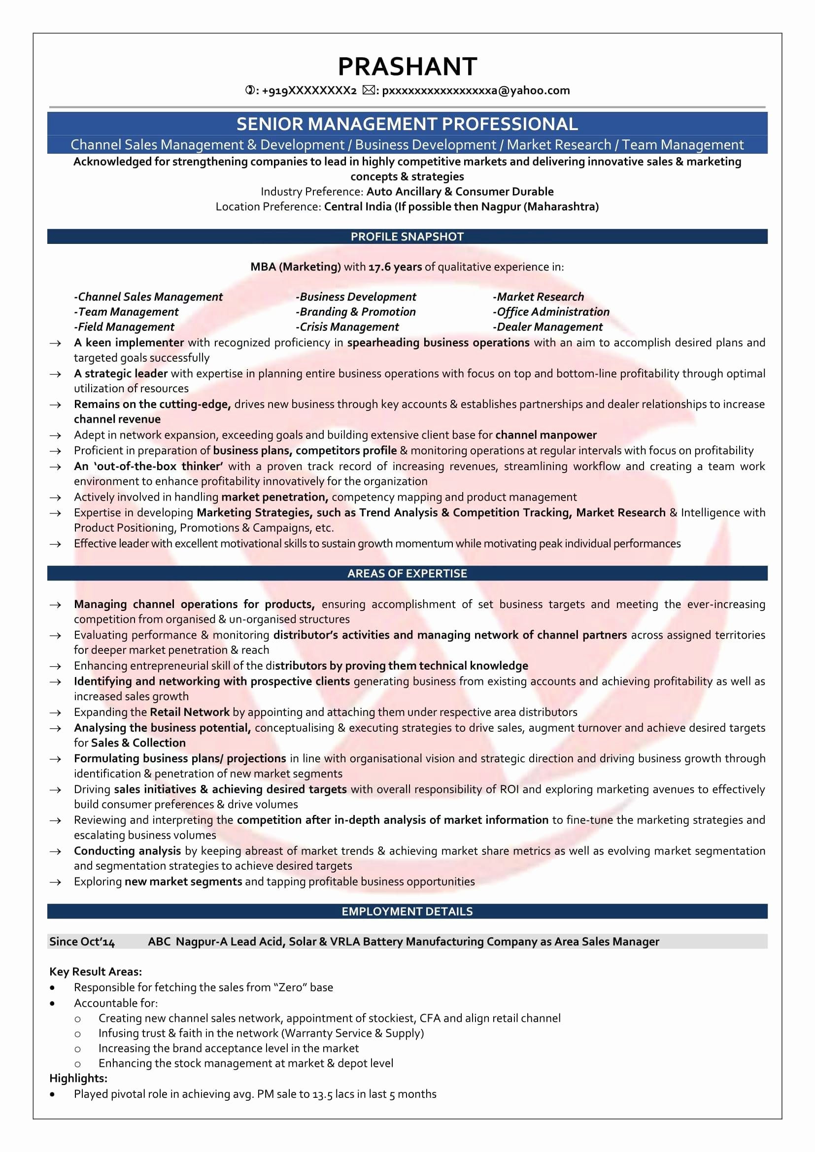 Sample Resume for Sales and Marketing Executive 14 Awesome Resume format for Mba Marketing Fresher Resume format … Sample Resume for Sales and Marketing Executive 14 Awesome Resume format for Mba Marketing Fresher Resume format …