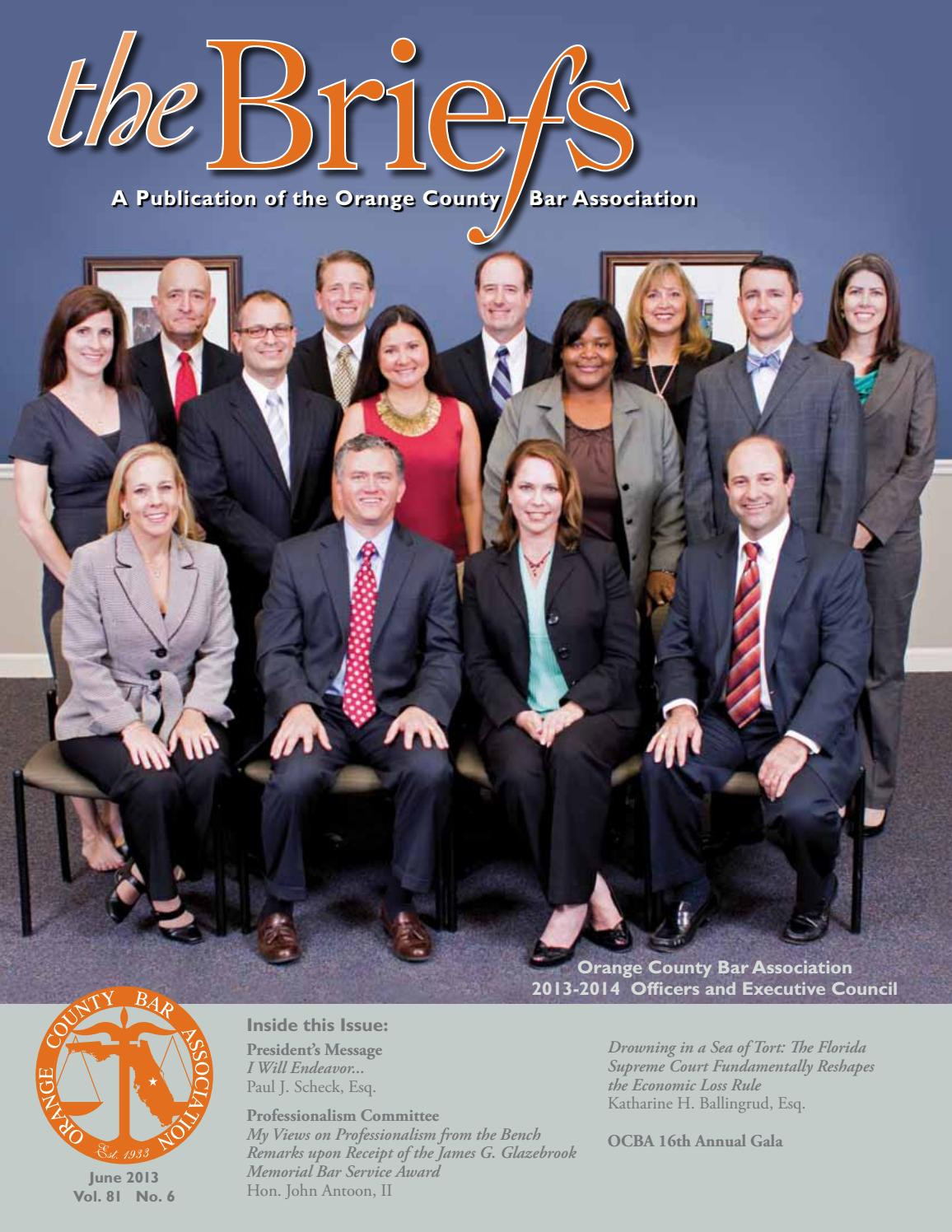 Sample Resume for Volusia County Court Clerk Position orange County Bar association – the Briefs – June 2013 by orange …
