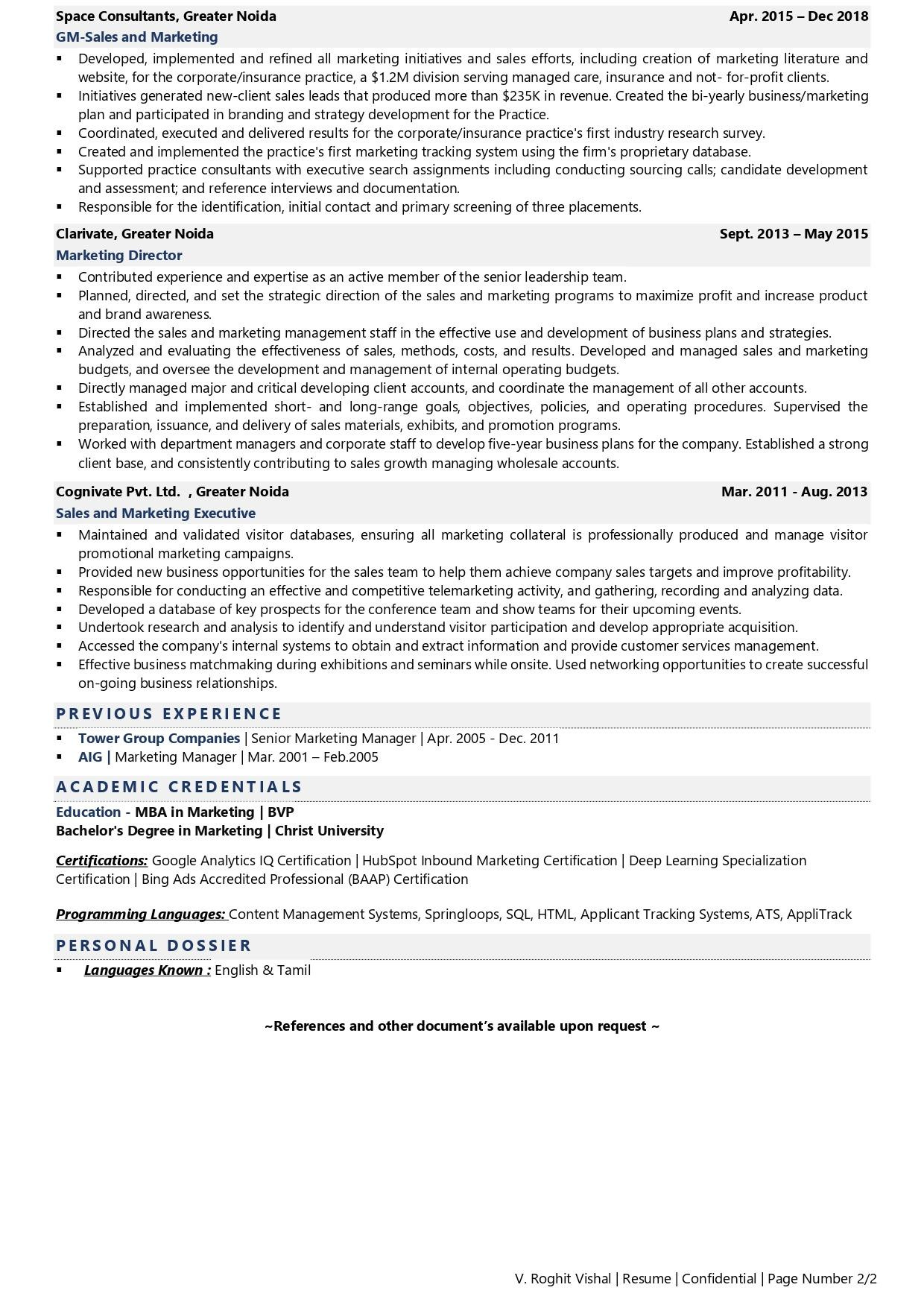 Sample Resume for Vp Of Sales and Marketing Gm â Sales & Marketing Resume Examples & Template (with Job …