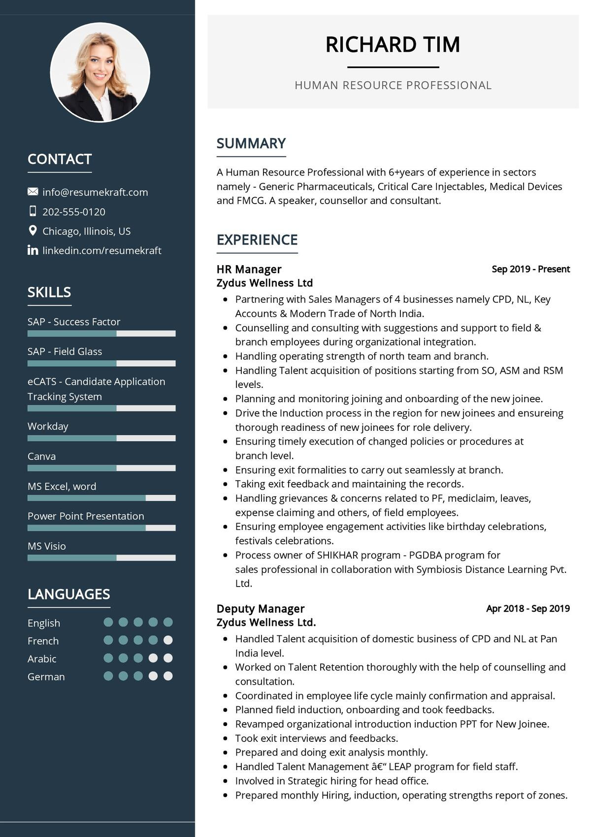Sample Resume Of Human Resources Manager Human Resource Manager Cv Template 2022 Writing Tips – Resumekraft