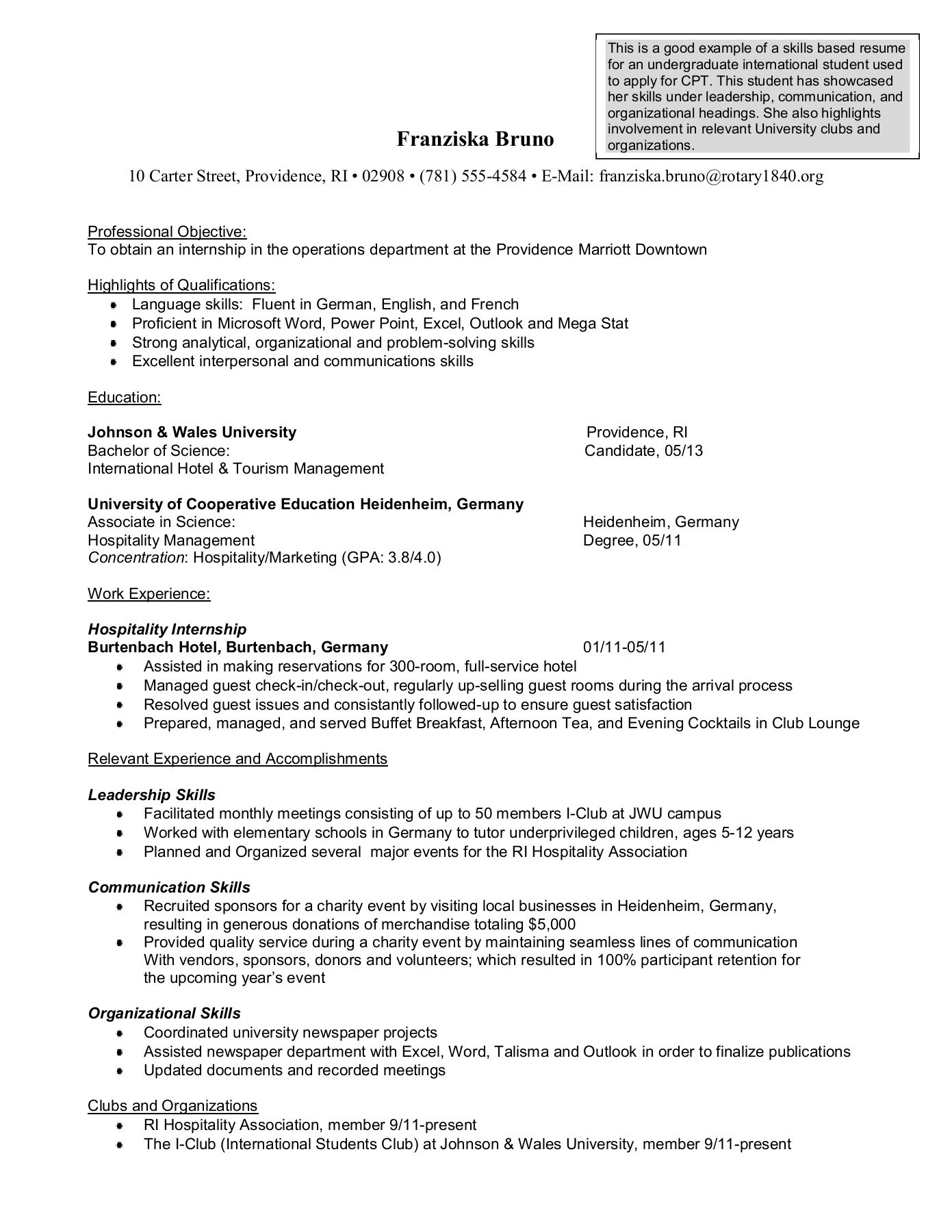 Sample Resume Of International Student Director International Student Resume and Cv Examples