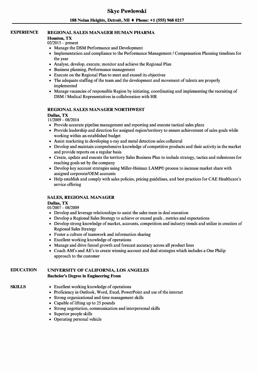 Sample Resume Regional Sales Manager India Best Sales Regional Manager Resume Samples In 2020
