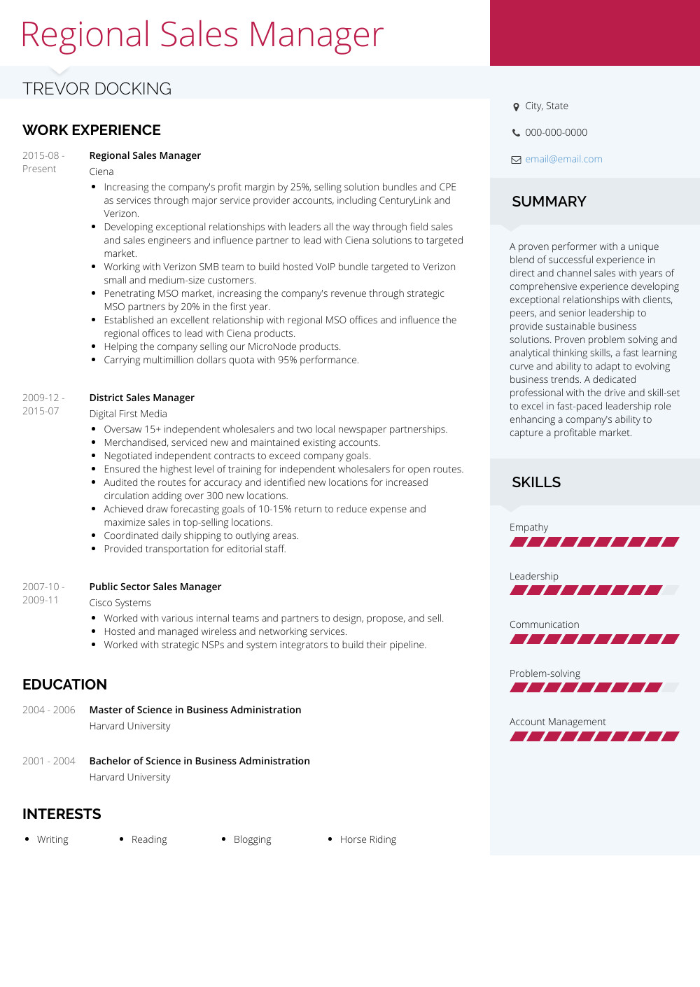 Sample Resume Regional Sales Manager India Regional Sales Manager Resume Samples and Templates