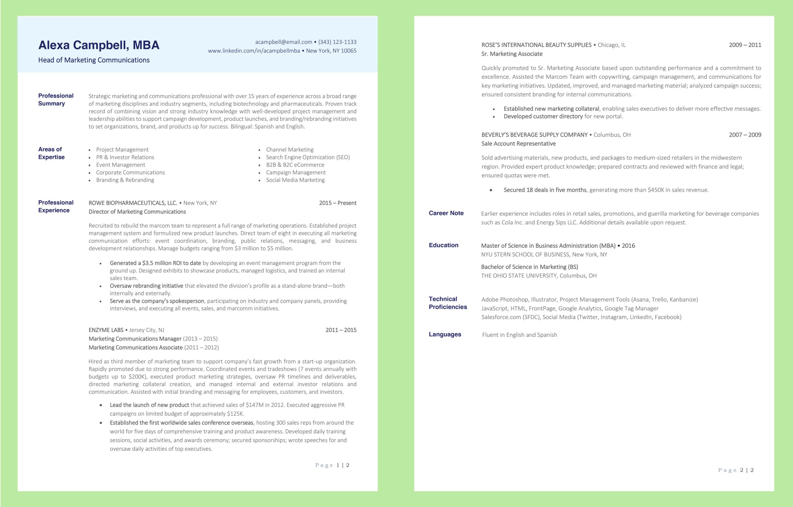Sample Resume with More Than One Page A 2-page Resume isn’t Just Ok, It May even Be Betterâhere’s why