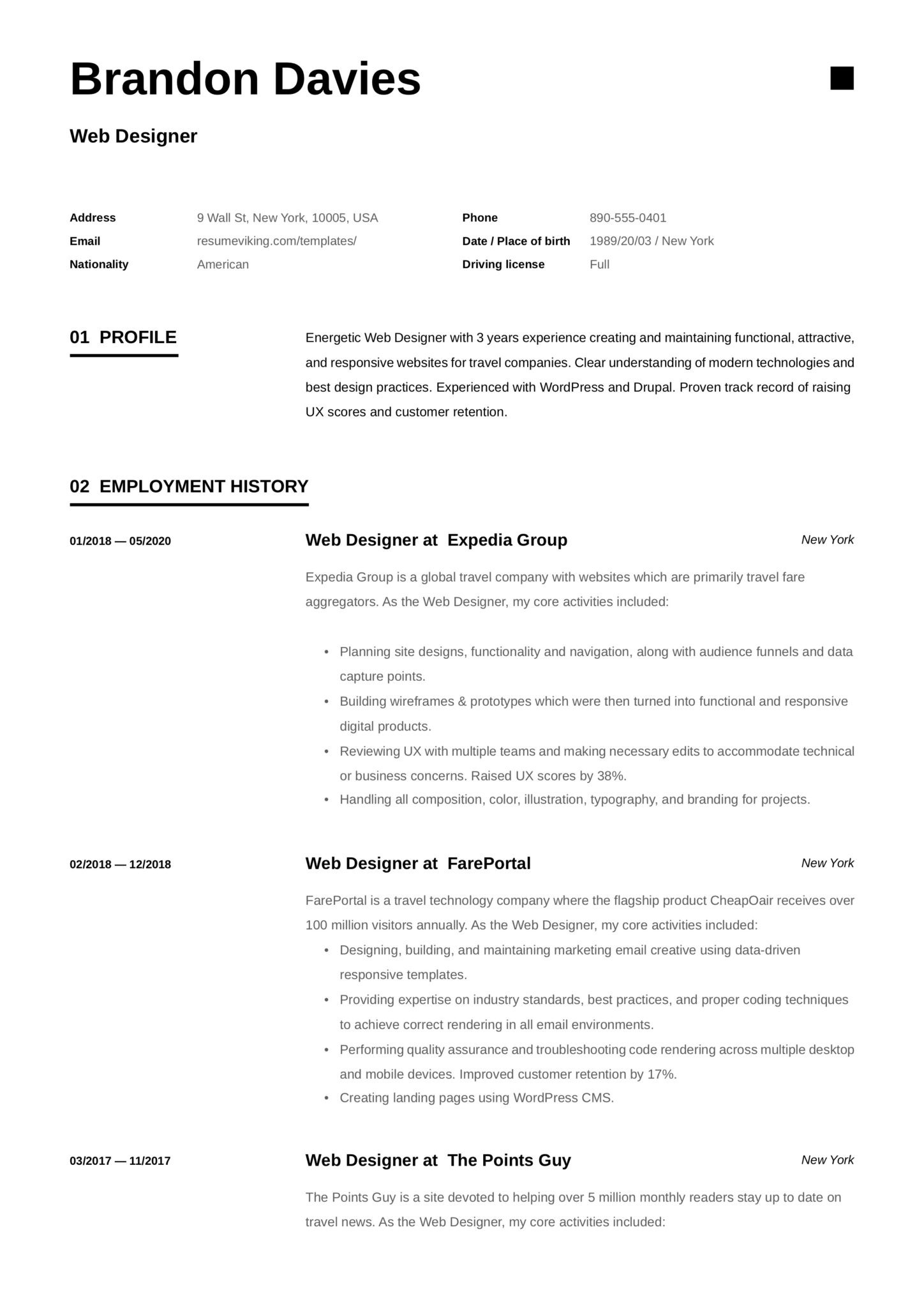 Web Designer Resume Sample In India 19 Free Web Designer Resume Examples & Guide Pdf 2020