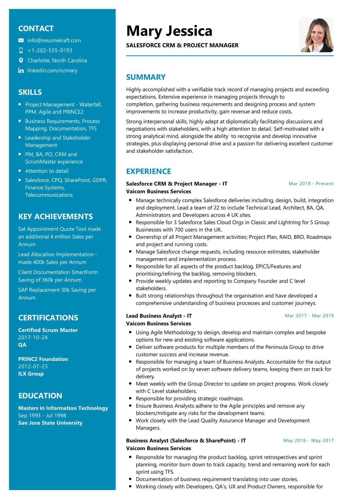 Business Analyst with Tfs Sample Resumes Salesforce Crm Resume Sample 2022 Writing Tips – Resumekraft