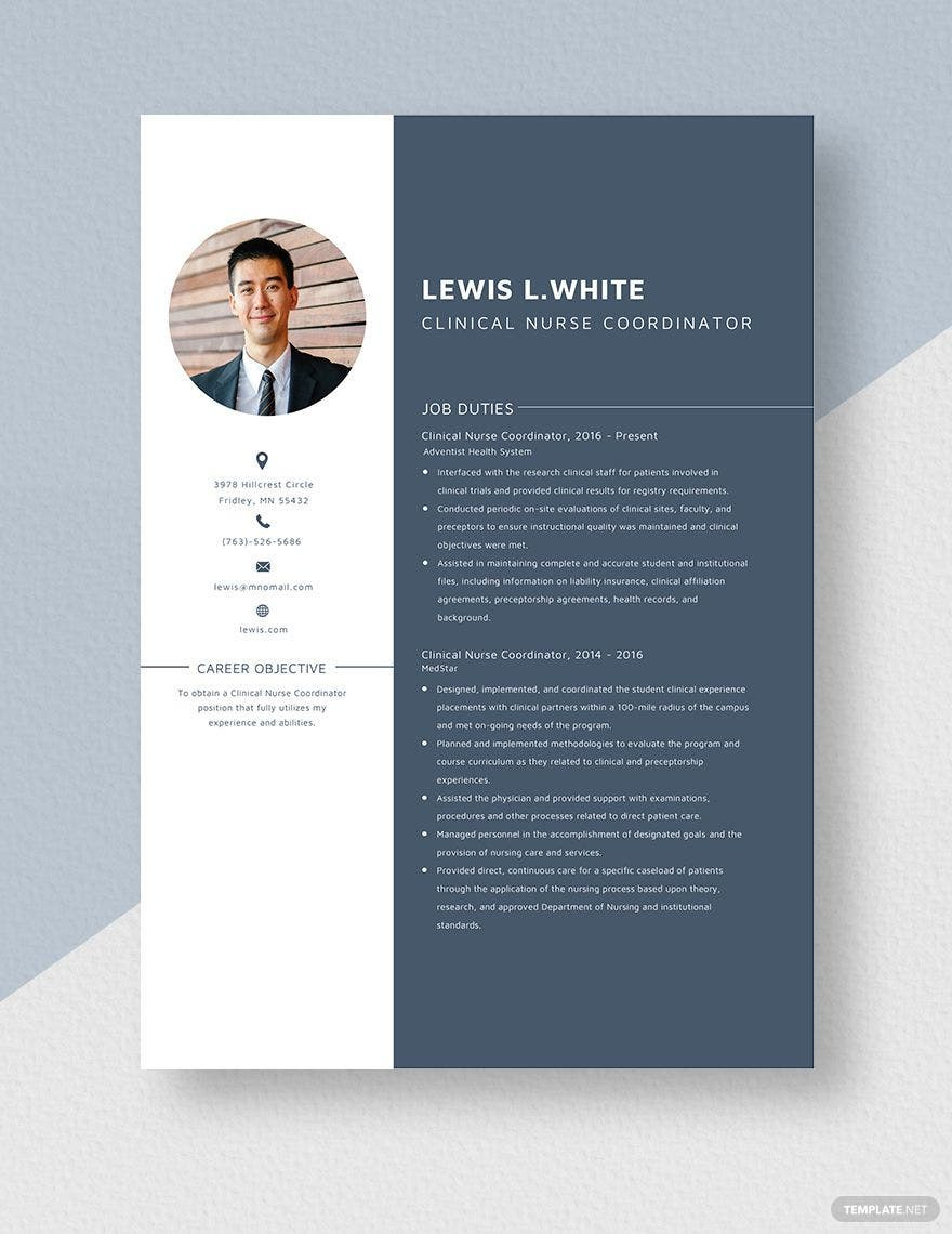 Clinical Research Coordinator Resume Free Sample Clinical Coordinator Resume Templates – Design, Free, Download …