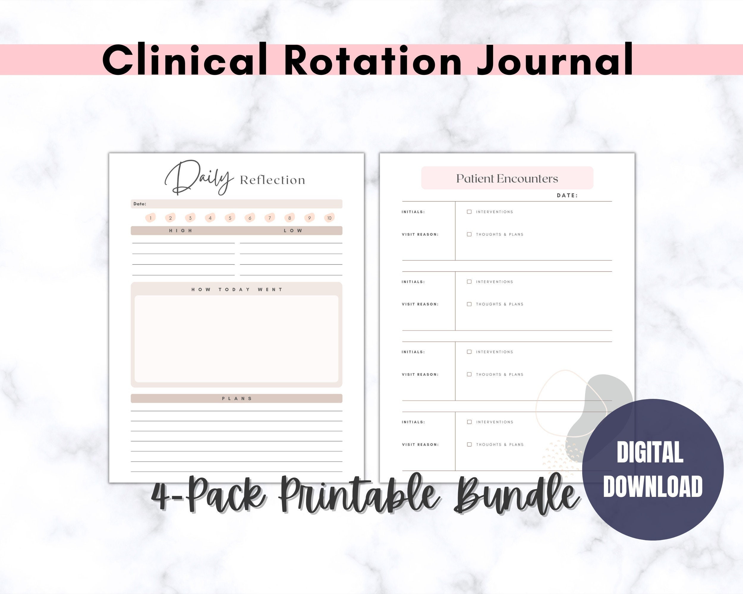 Clinical Rotation Resume Sample Physical therapy assistant Clinical Rotations – Etsy Australia