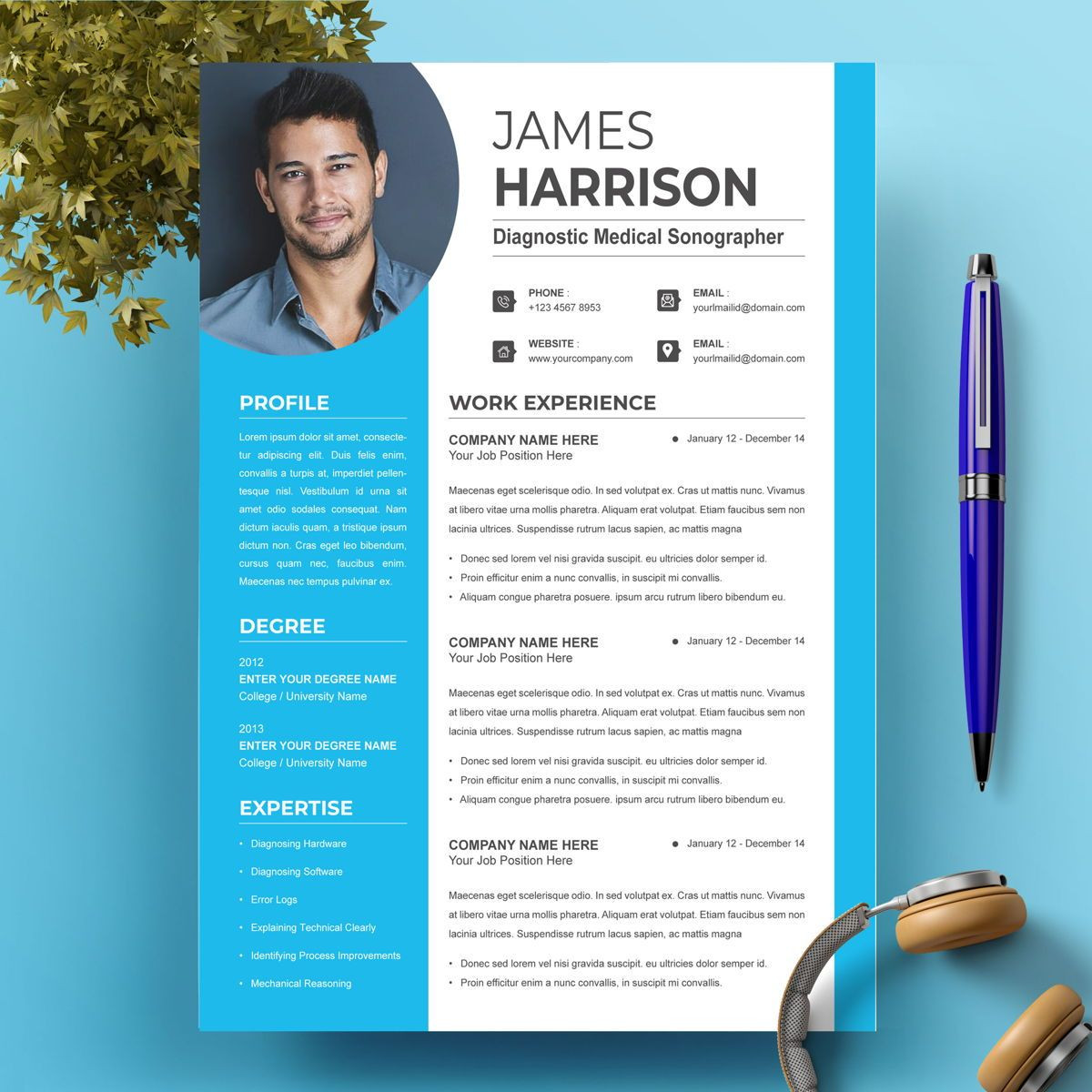 Diagnostic Medical sonographer Free Sample Resume Diagnostic Medical sonographer Free Resume Template Design and …