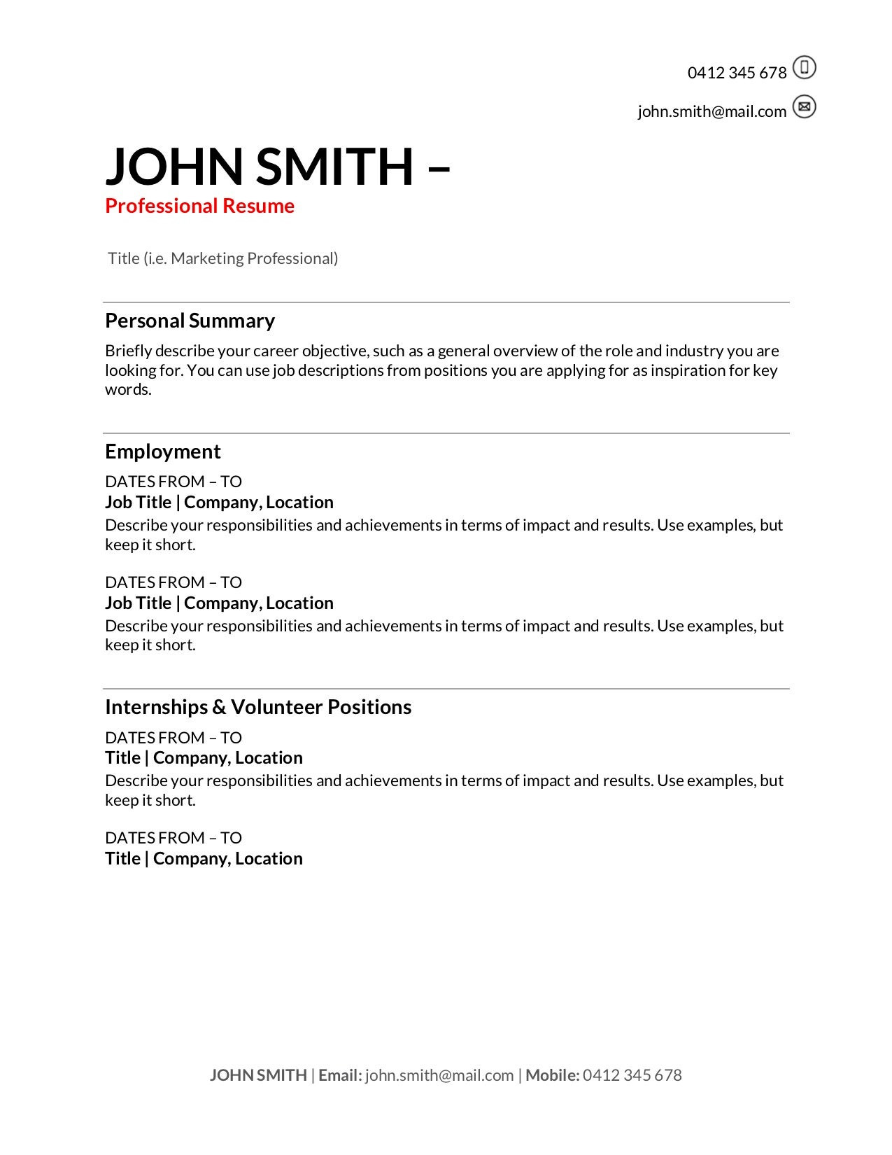 First Time Resume with No Experience Samples Australia Free Resume Templates [download]: How to Write A Resume In 2022 …