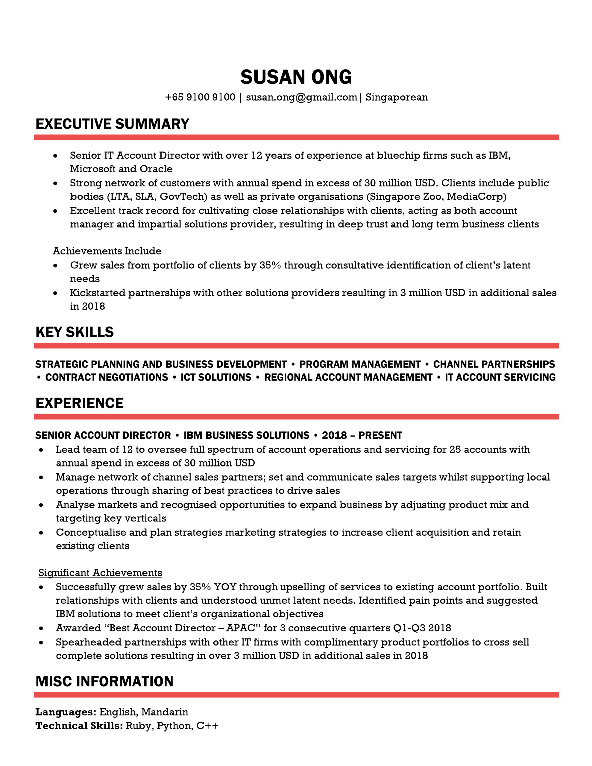 Free Professional Resume Examples and Samples 10 Professional Resume Templates