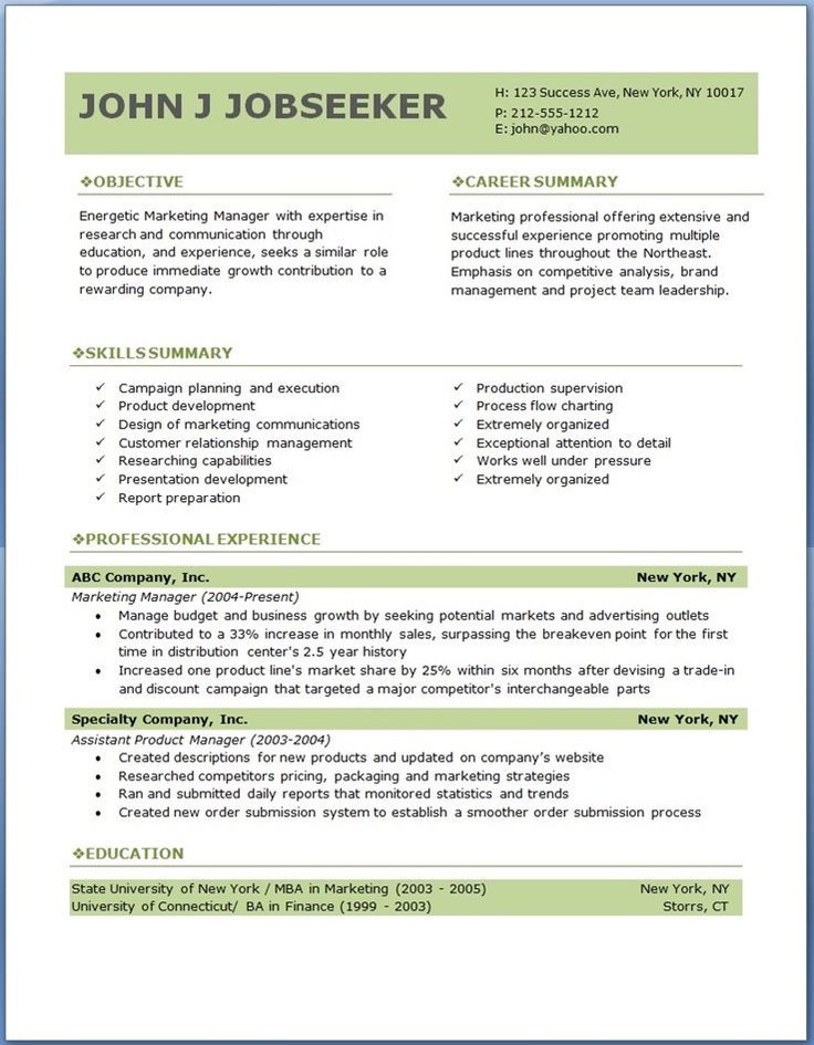 Free Professional Resume Examples and Samples 7 Samples Of Professional Resumes