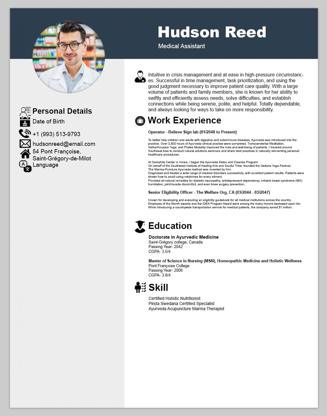 Holistic Wellness Medical Director Specialist Sample Resume 5 Medical assistant Resume Examples with Cover Letter & Jd …