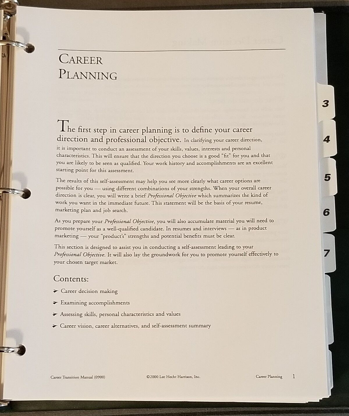 Lee Hecht Harrison Resume format Sample Managing Your Search Project & Career Transition Manual Lee Hecht …