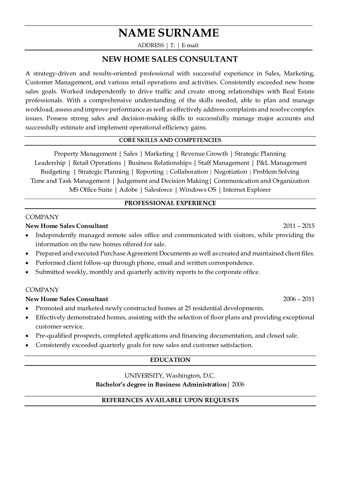 New Homes Sales Consultant Resume Sample New Home Sales Consultant Resume Sample & Description Resume …