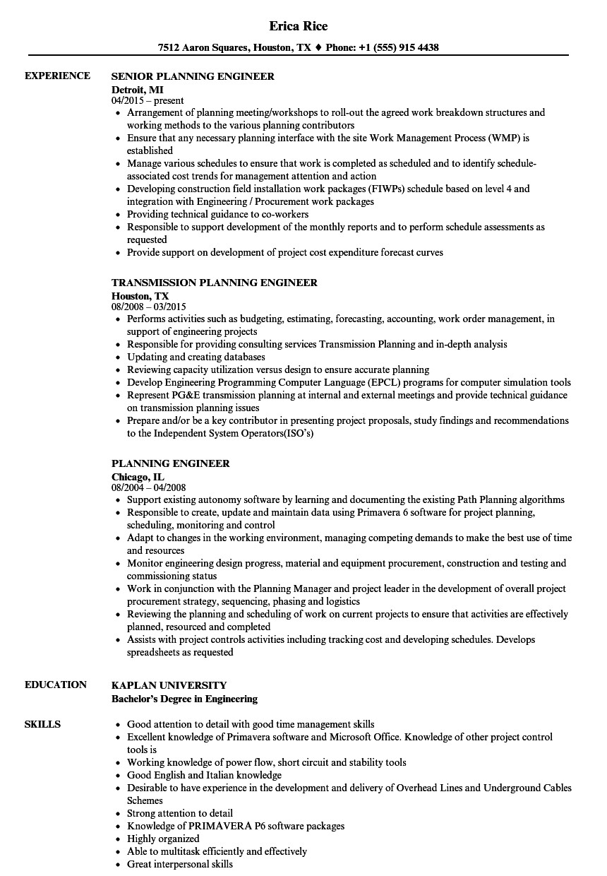 Production Planning and Control Engineer Resume Samples Engineer Resume Zone Best Resume Examples