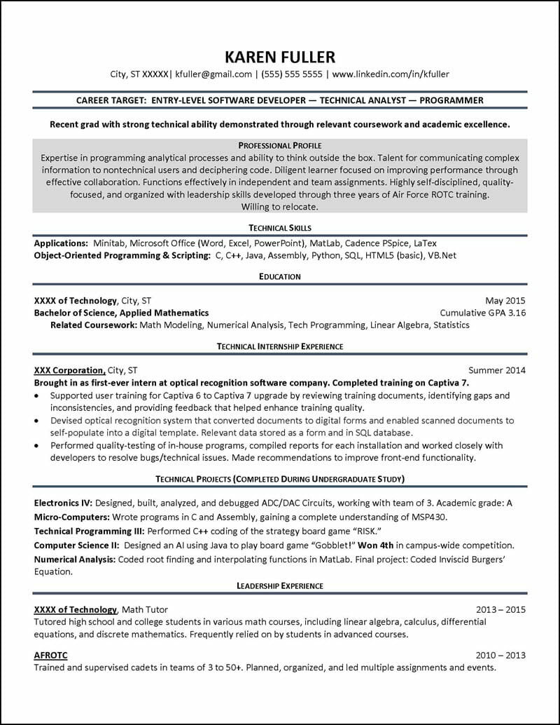 Resume Gaps Studant Application Undergraduate Sample College Student Resume Examples – Distinctive Career Services