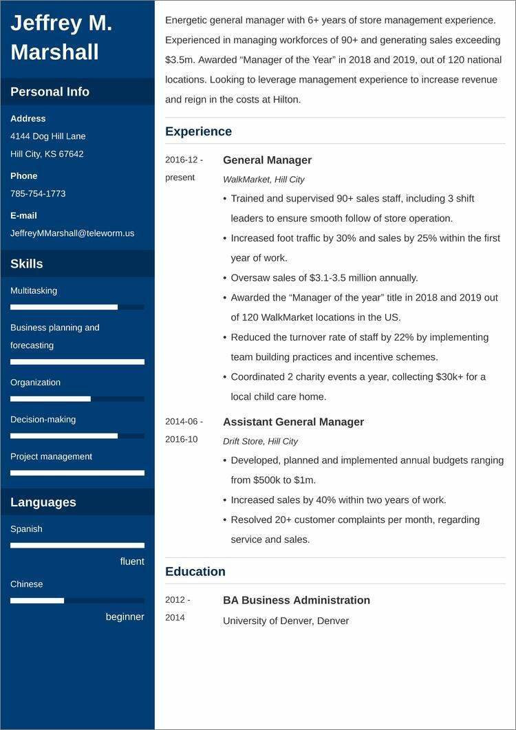 Resume Sample for Convenience Store Shift Manager General Manager (gm) Resumeâsample & 25lancarrezekiq Writing Tips