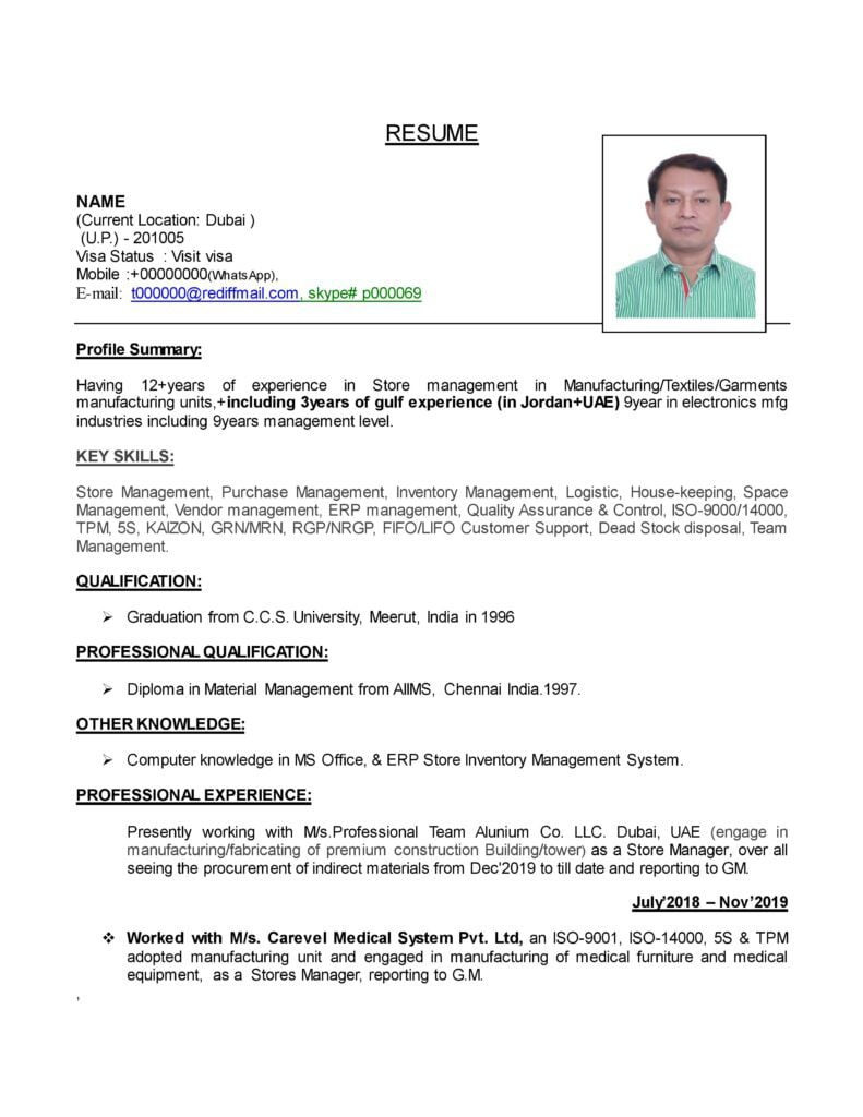 Resume Samples for Experienced It Professionals India Resume Templates Free Download Professional, Modern Word formats