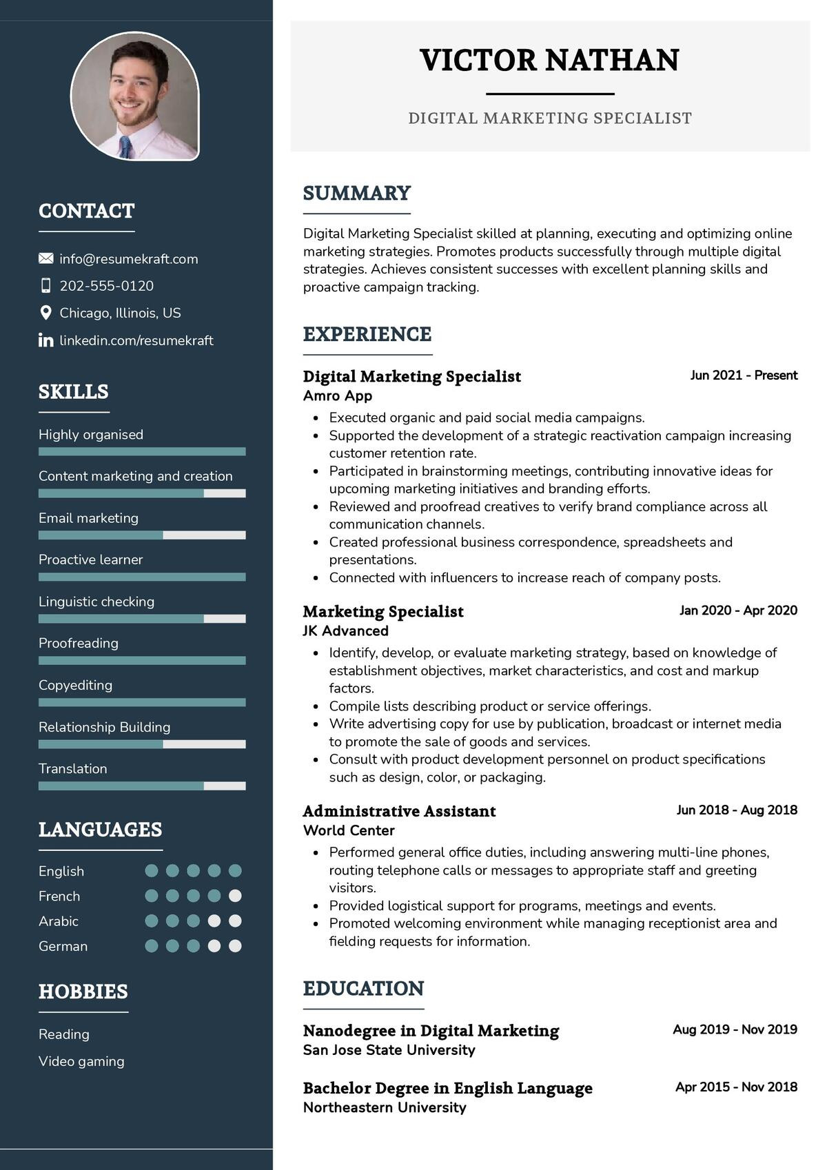 Resume Samples for Experienced Professionals In Marketing Digital Marketing Specialist Cv Sample 2022 Writing Tips …