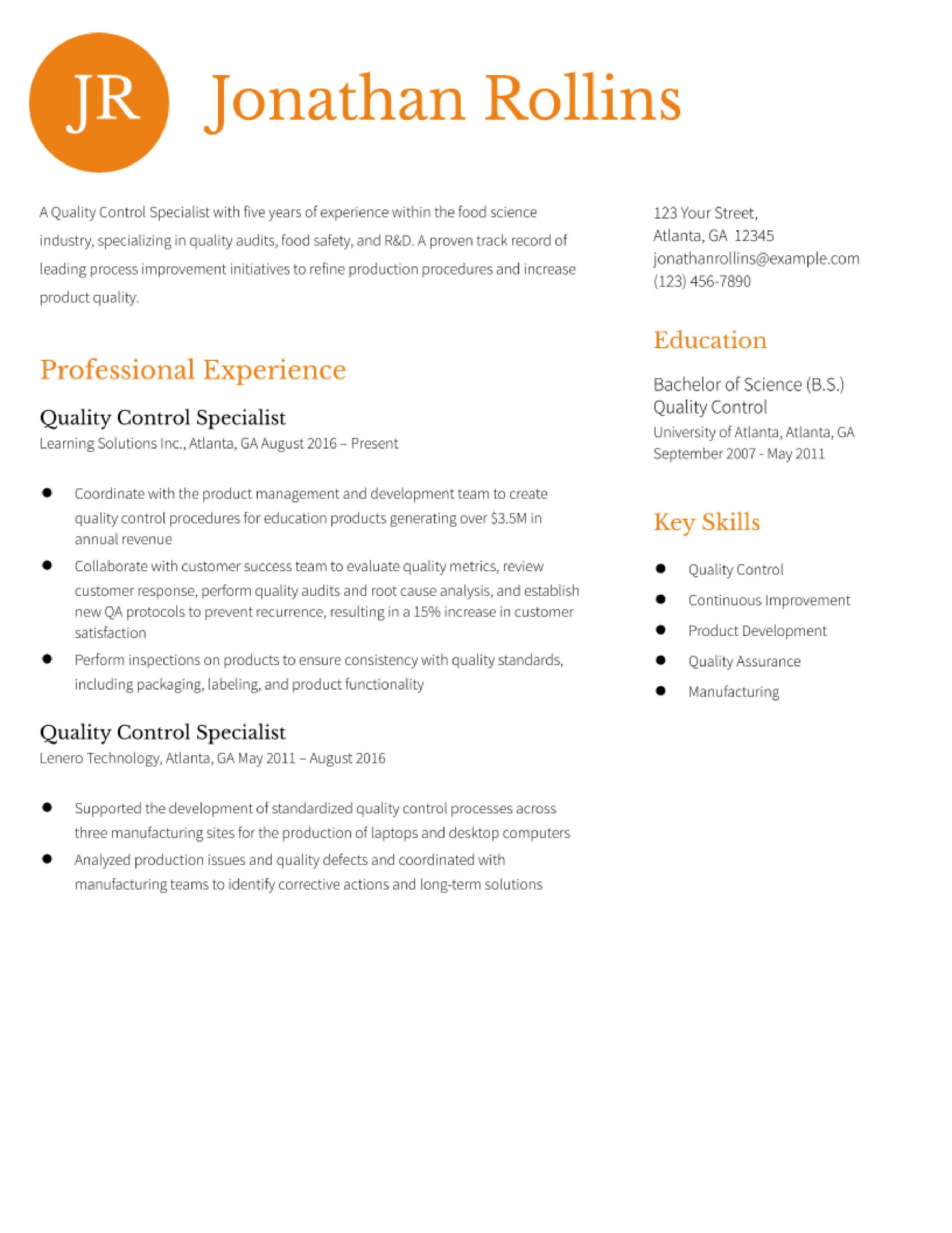 Resume Summary Automotive Quality Control Samples Quality Control Resume Examples In 2022 – Resumebuilder.com Resume Summary Automotive Quality Control Samples Quality Control Resume Examples In 2022 – Resumebuilder.com