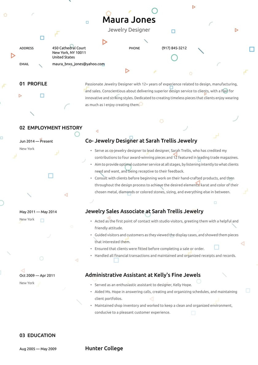 Sample Add Certificate to Revi Cad Resume Jewelry Designer Resume Examples & Writing Tips 2022 (free Guide)