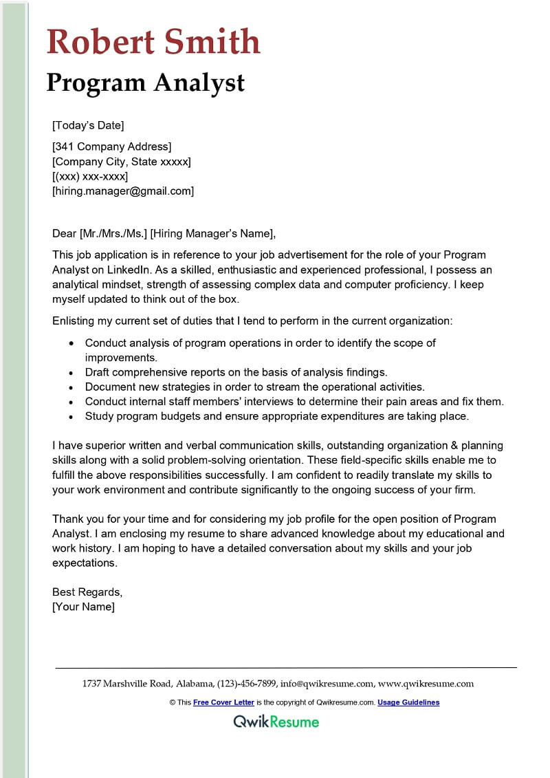 Sample Cover Letter for Resume for Work Study Program Analyst Cover Letter Examples – Qwikresume Sample Cover Letter for Resume for Work Study Program Analyst Cover Letter Examples – Qwikresume