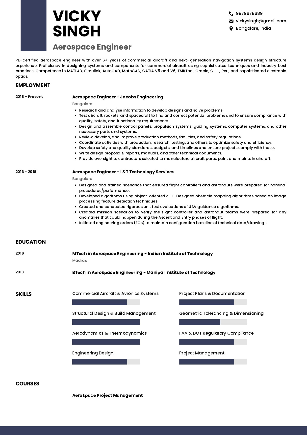 Sample Entry Level Aerospace Engineer Resume Sample Resume Of Aerospace Engineer with Template & Writing Guide …