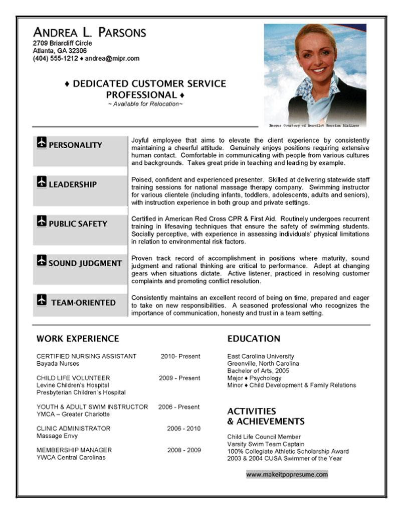Sample Hostess Job Description for Resume Air Hostess Resume
