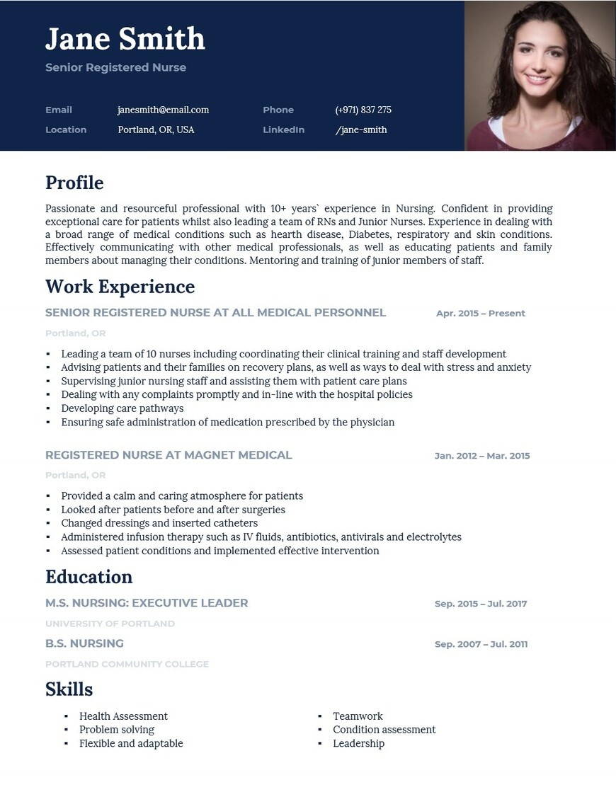 Sample Nurisng Resumes for Transition to Leadership the Best Nurse Cv/rÃ©sumÃ© Examples and Templates