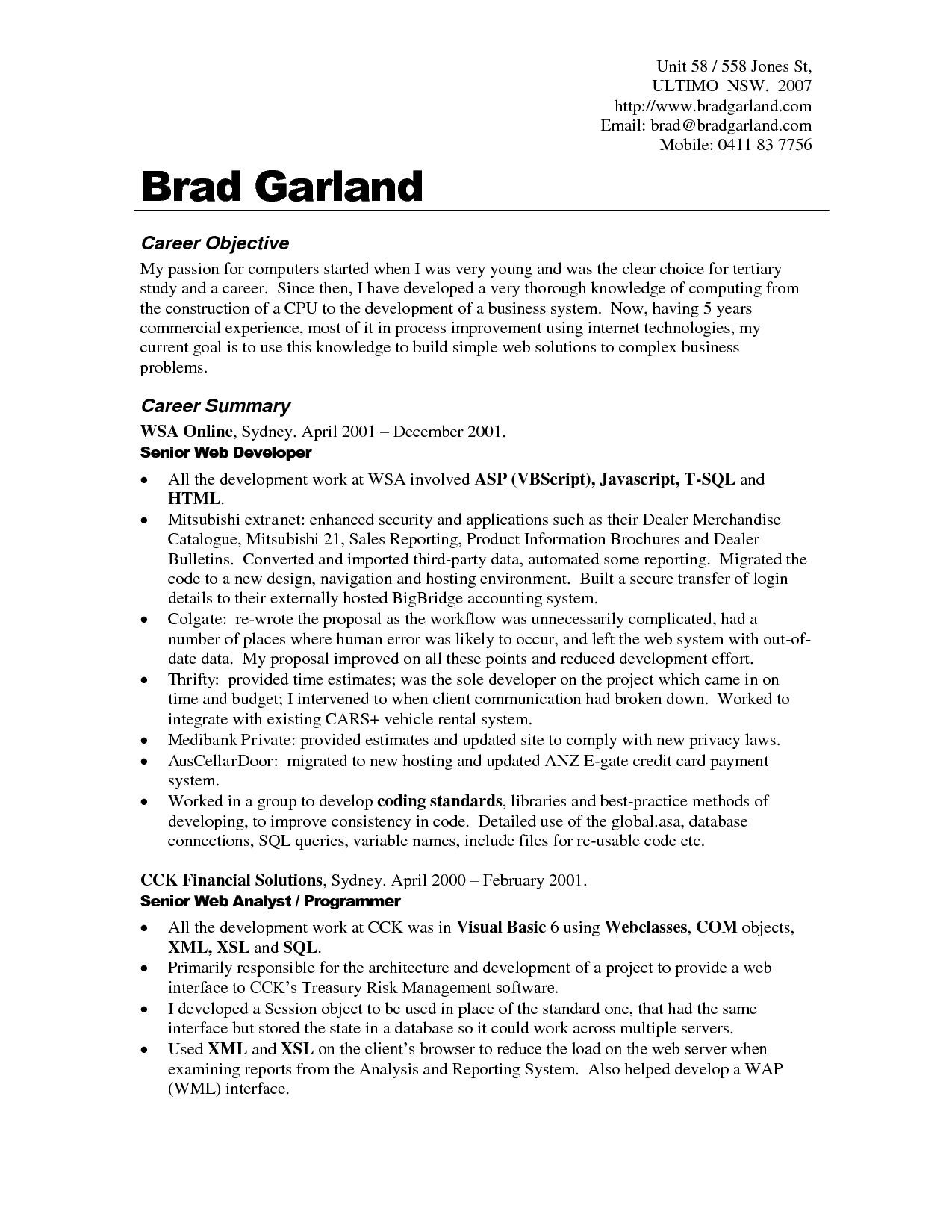 Sample Objective In Resume for It Professional Resume Templates Job Objective , #objective #resume …