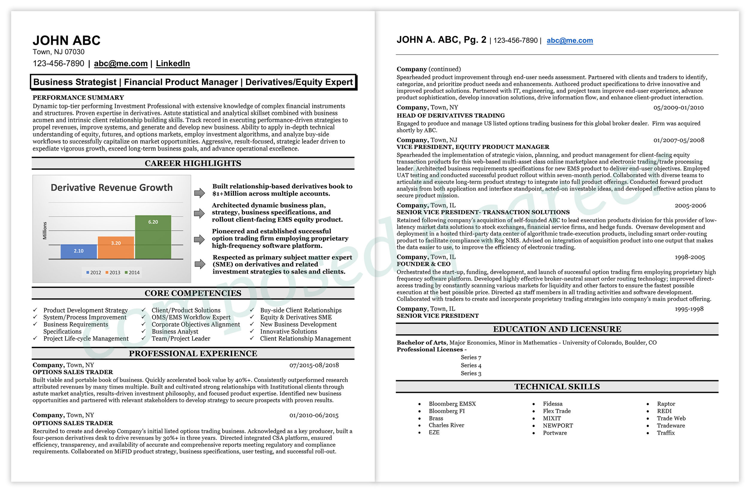 Sample Resume Exp In Trading Oms and Ems Qa Resume Samples â Composed Career