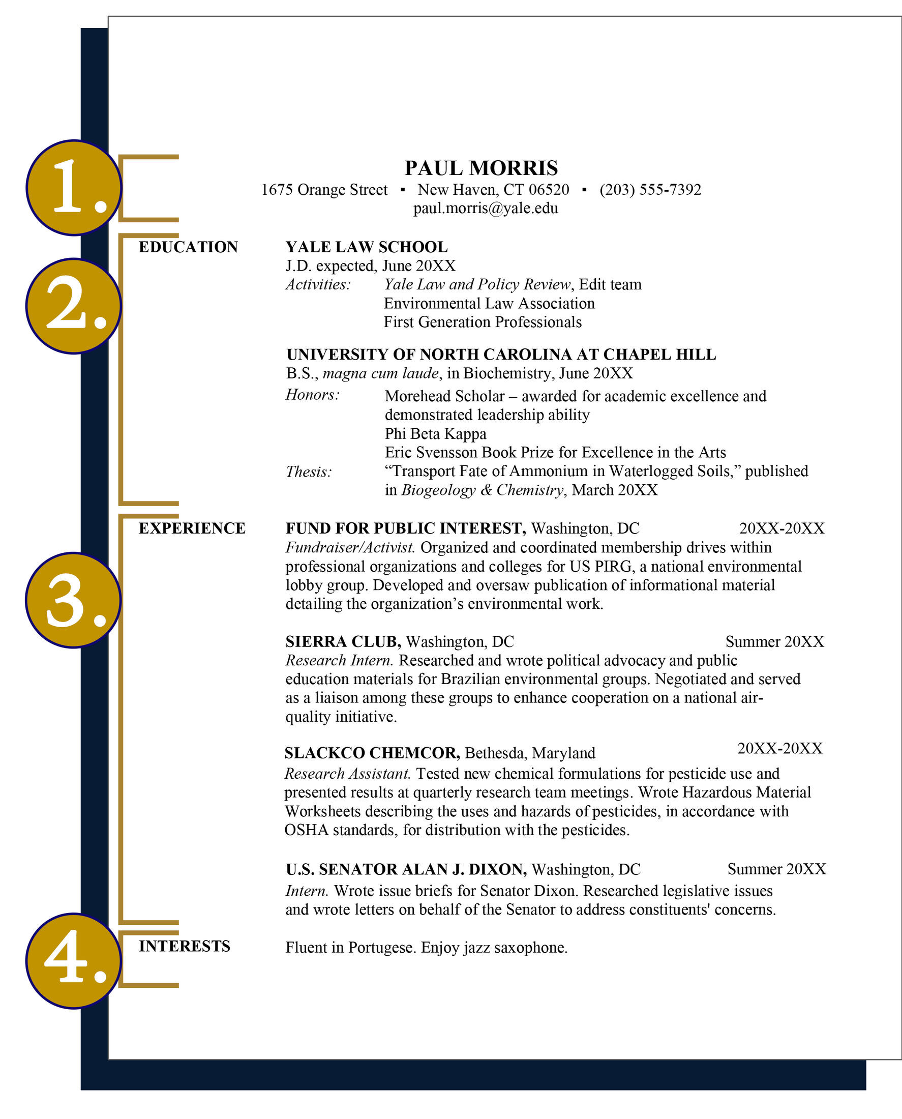 Sample Resume Expected Graduation Date format Resume Advice & Samples – Yale Law School