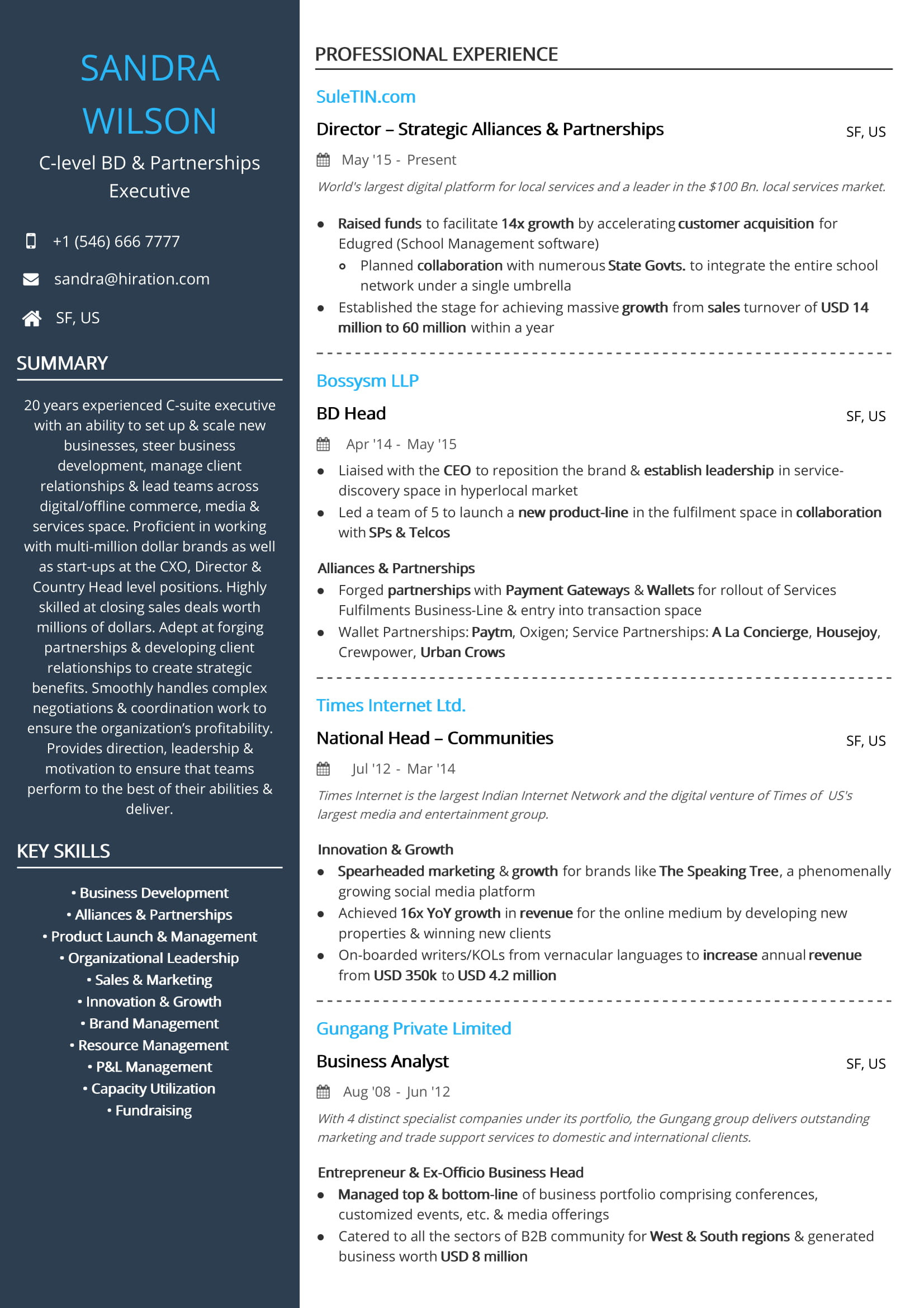 Sample Resume for Business Development Executive Fresher Business Development Resume Examples & Resume Samples [2020]