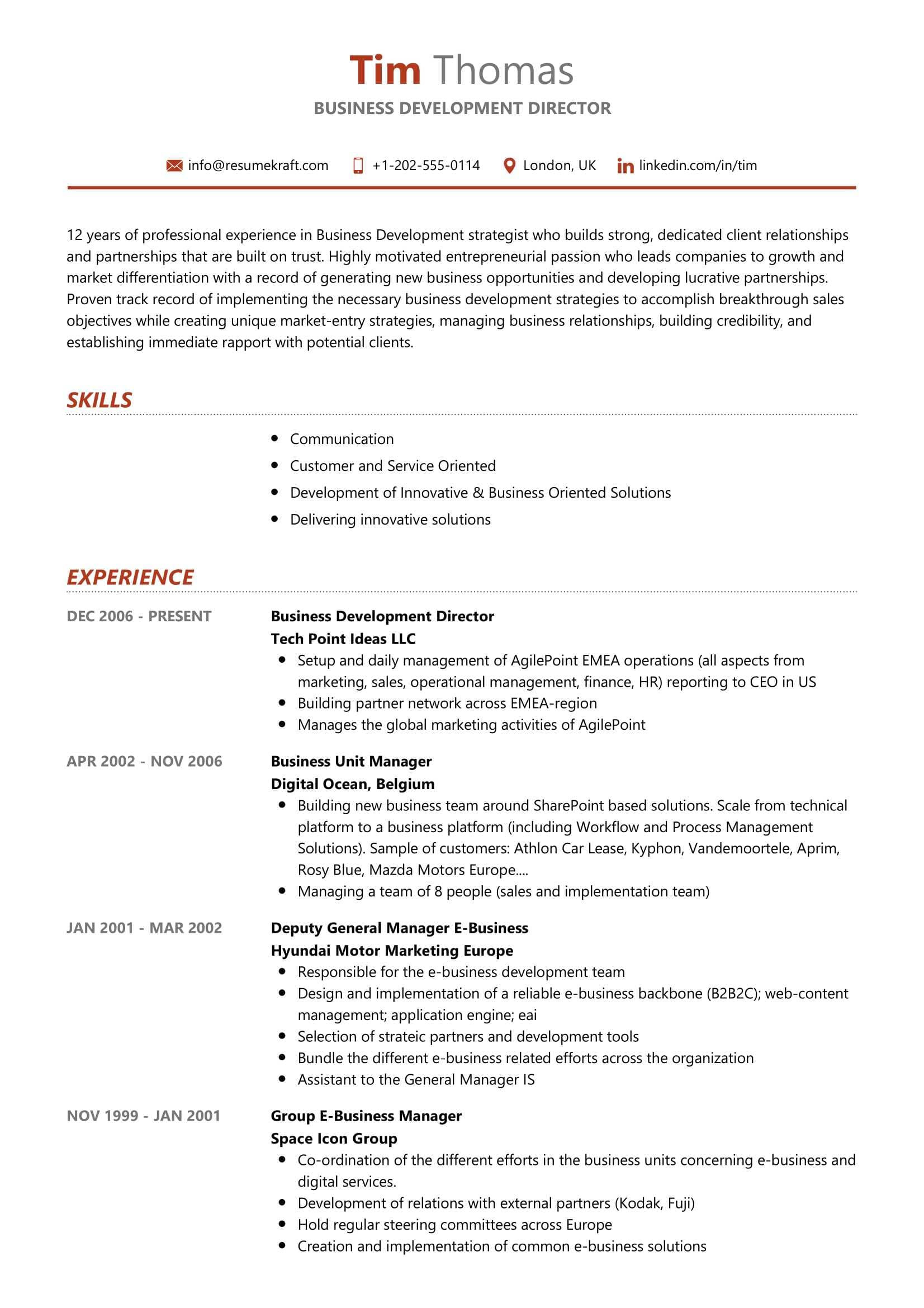 Sample Resume for Business Development Head Business Development Director Resume Sample 2022 Writing Tips …