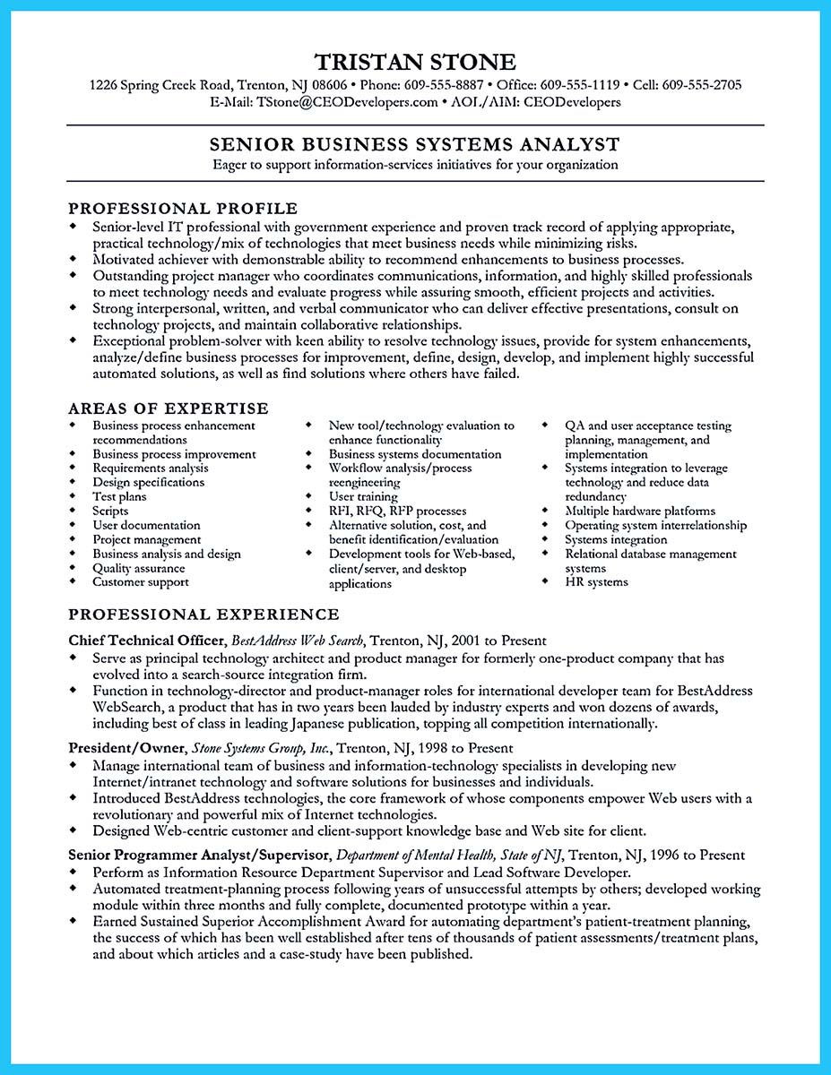 Sample Resume for Business Systems Analyst Awesome Best Secrets About Creating Effective Business Systems …