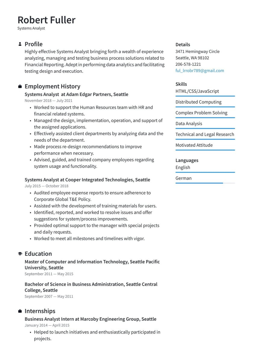 Sample Resume for Business Systems Analyst Systems Analyst Resume Examples & Writing Tips 2022 (free Guide)