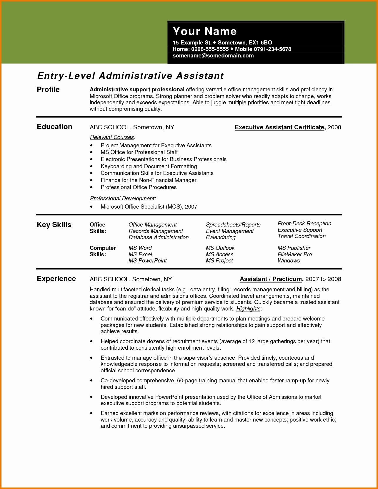 Sample Resume for Career Change to Administrative assistant 67 Beautiful Photos Of Sample Resume for Career Change to …