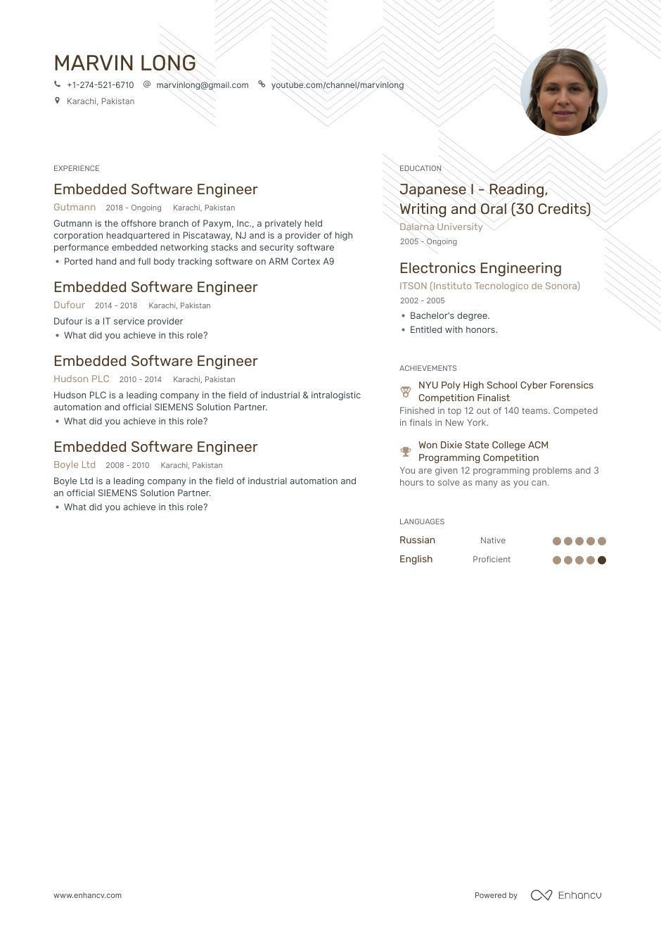Sample Resume for Experienced Embedded software Engineer Embedded software Engineer Resume Example and Guide for 2019 …