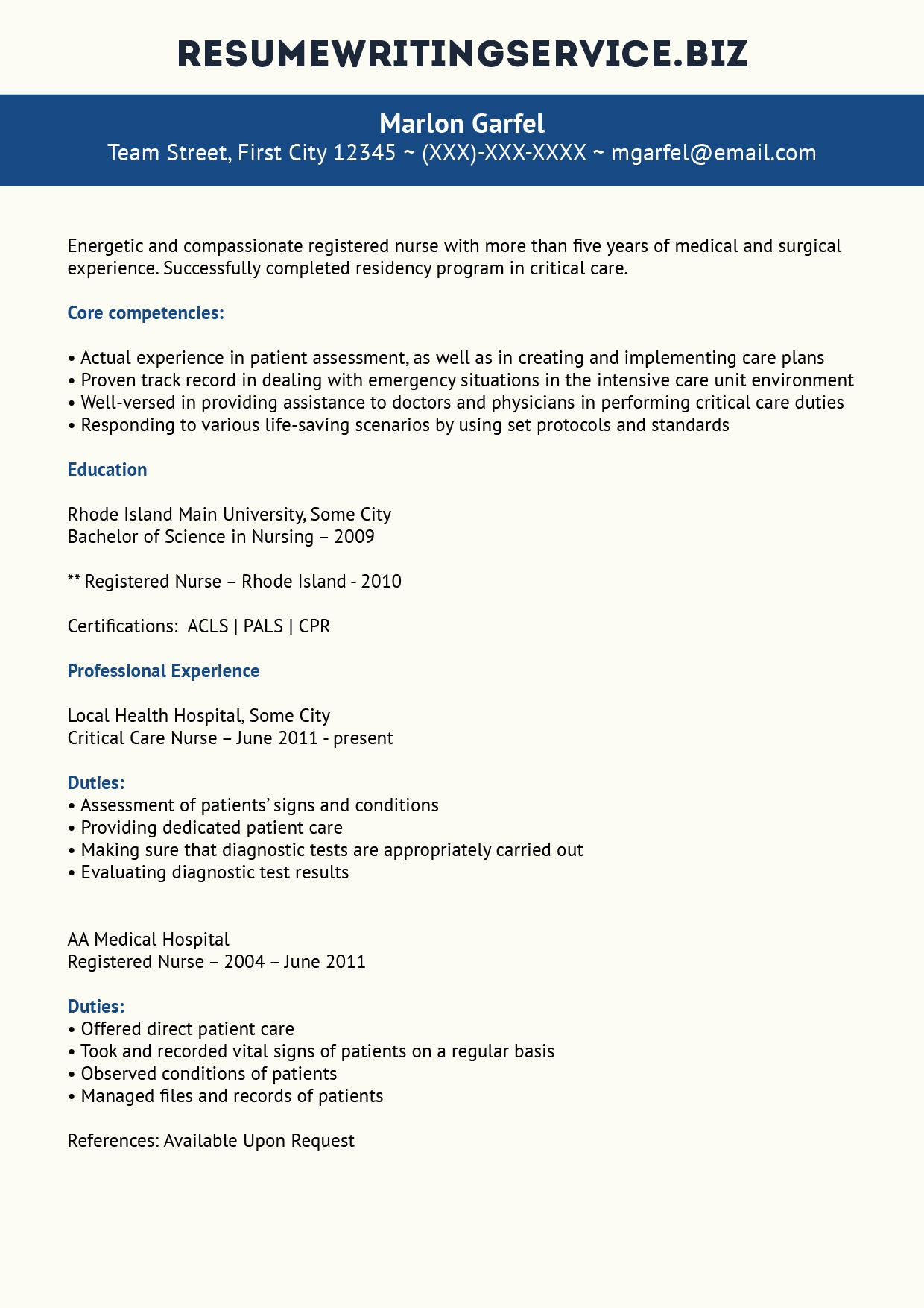 Sample Resume for Experienced Icu Nurse Quality Critical Care Nurse Resume Nursing Resume, Registered … Sample Resume for Experienced Icu Nurse Quality Critical Care Nurse Resume Nursing Resume, Registered …