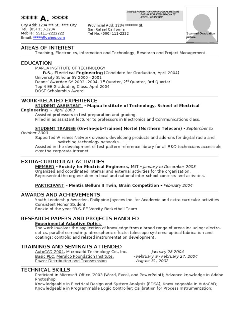 Sample Resume for Experienced Instrumentation Engineer Resume format Sample Pdf Instrumentation Programmable Logic …