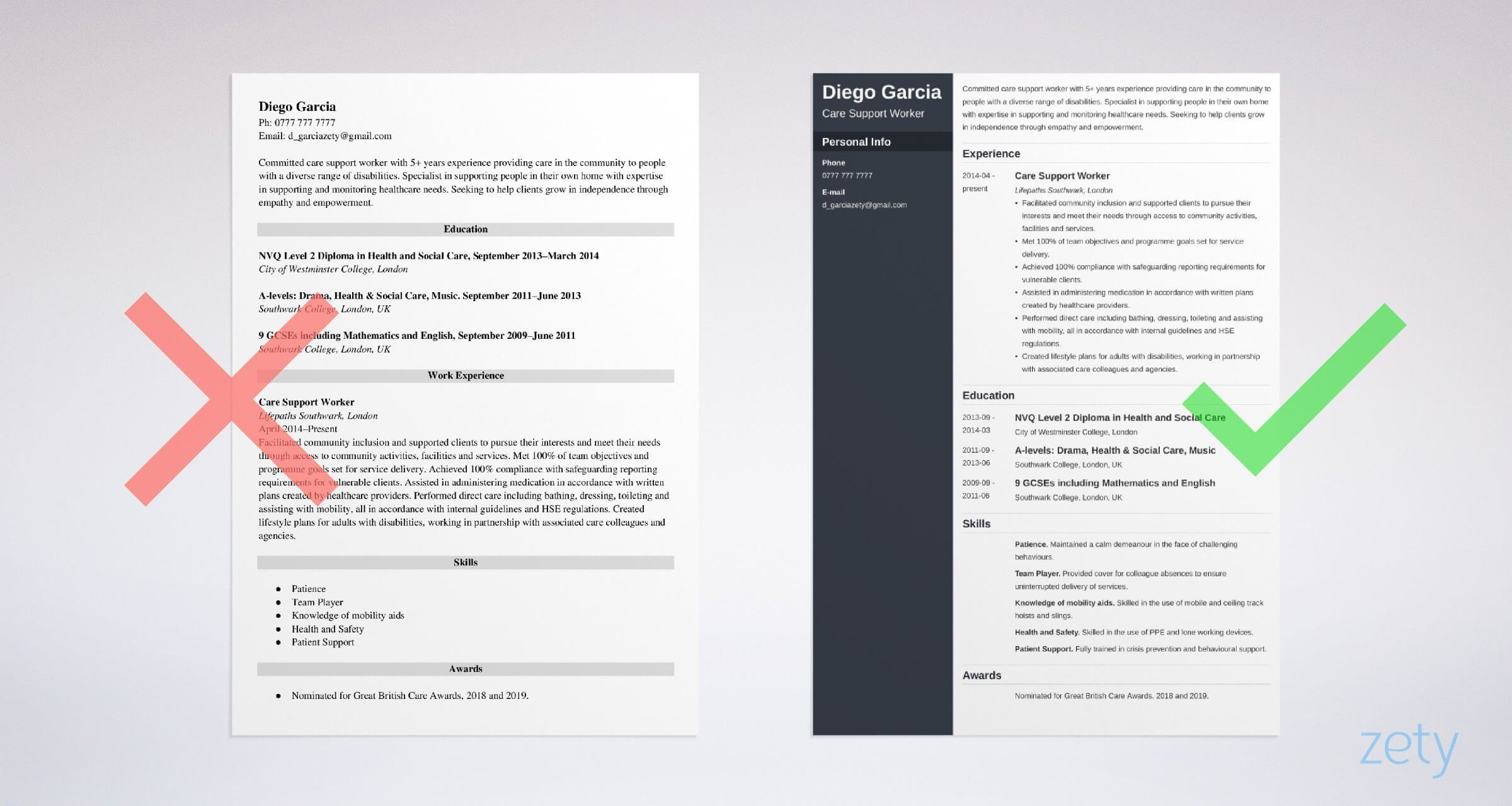Sample Resume for Home Support Worker Support Worker Cv: Examples & Writing Guide [lancarrezekiqtemplate]